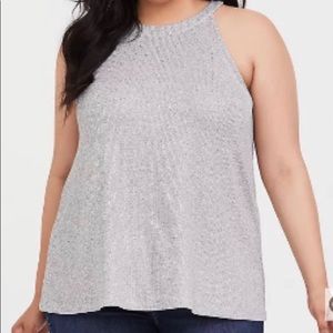 Torrid Shimmer A-line Mock Neck Tank size 1X